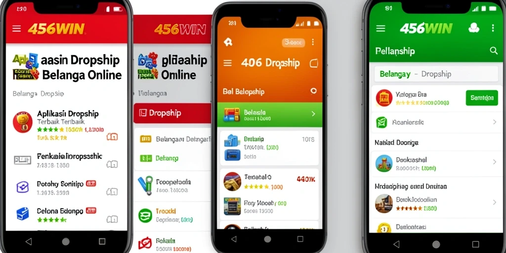 Tampilan antarmuka utama 456WIN untuk dropship yang user-friendly.