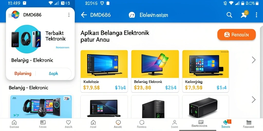 Antarmuka DMD686 yang menarik dan fungsional untuk belanja Elektronik.