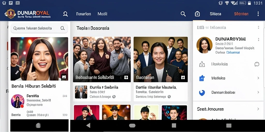 Tampilan antarmuka DUNIAROYAL yang menarik dan modern.