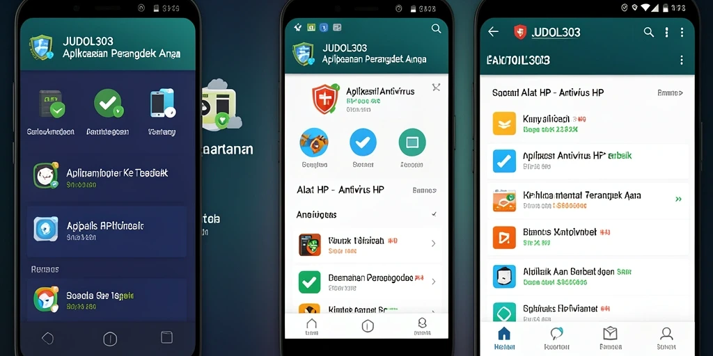 Antarmuka intuitif JUDOL303 yang menampilkan fitur-fitur Antivirus HP.