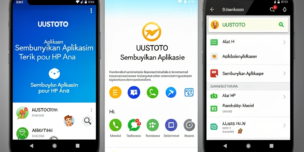 Screenshot UUSTOTO menampilkan antarmuka aplikasi Sembunyikan Aplikasi yang intuitif.