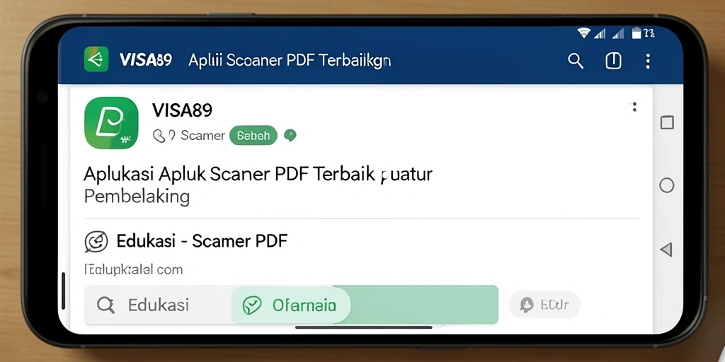 Tampilan antarmuka aplikasi Scanner PDF VISA89 yang intuitif dan fungsional.