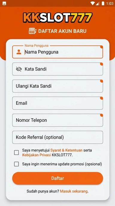 Panduan Lengkap Buat Akun Baru kkslot777 di Android